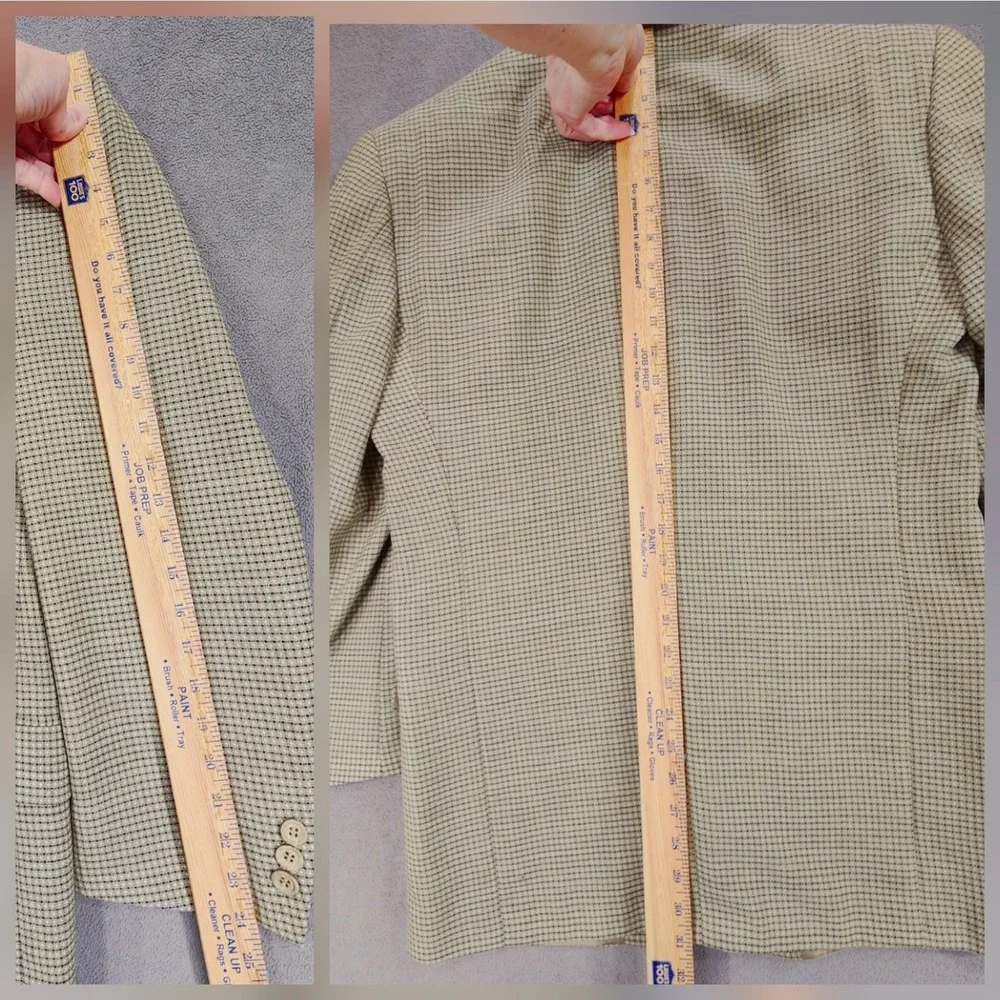 Michael Gabrielle Blazer 40R Men Beige Nailhead Single Breast Canada Wool Preppy